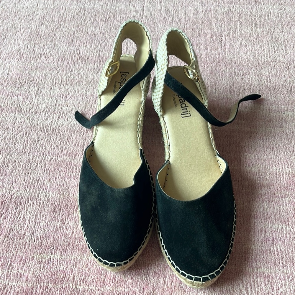 Black Suede Espadrilles